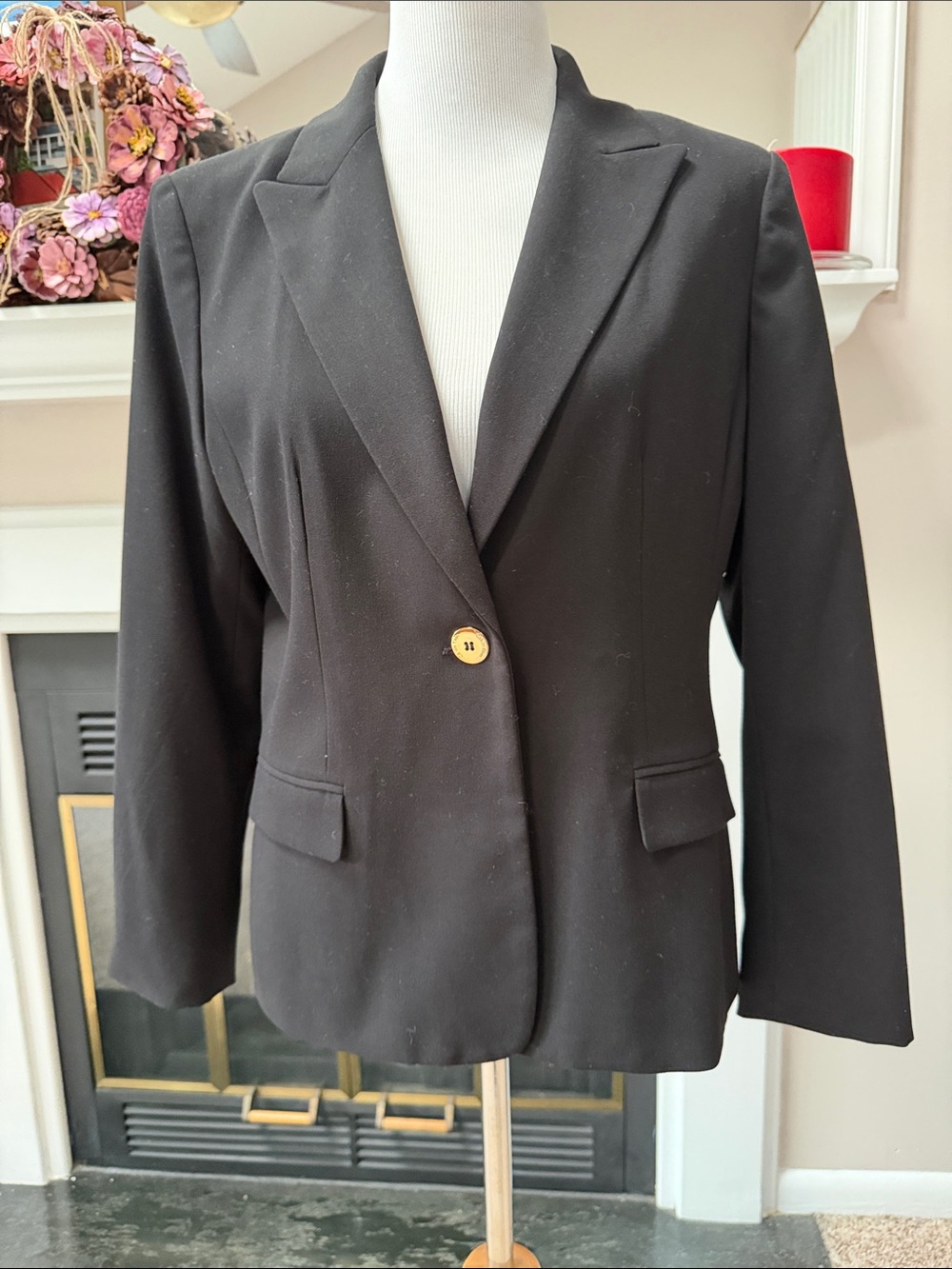 Calvin Klein Black Single-Button Women’s Blazer